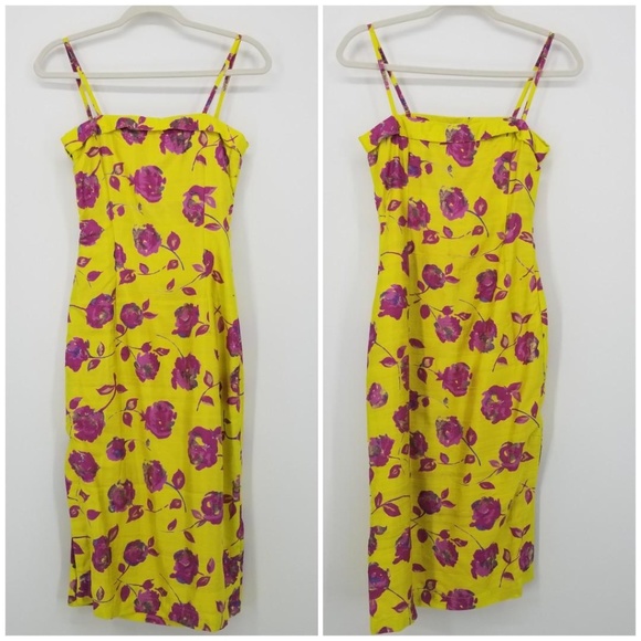 Free People Dresses & Skirts - Free People 100% Raw Silk Midi Dress Sz 3